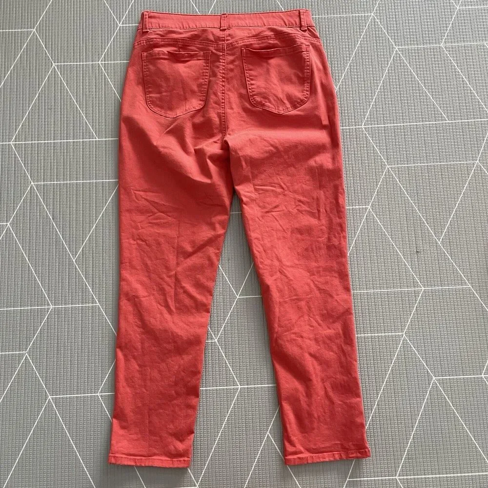 Draper James RSVP‎  Women's Roll Cuff Skinny Jeans Size 10 Tomato